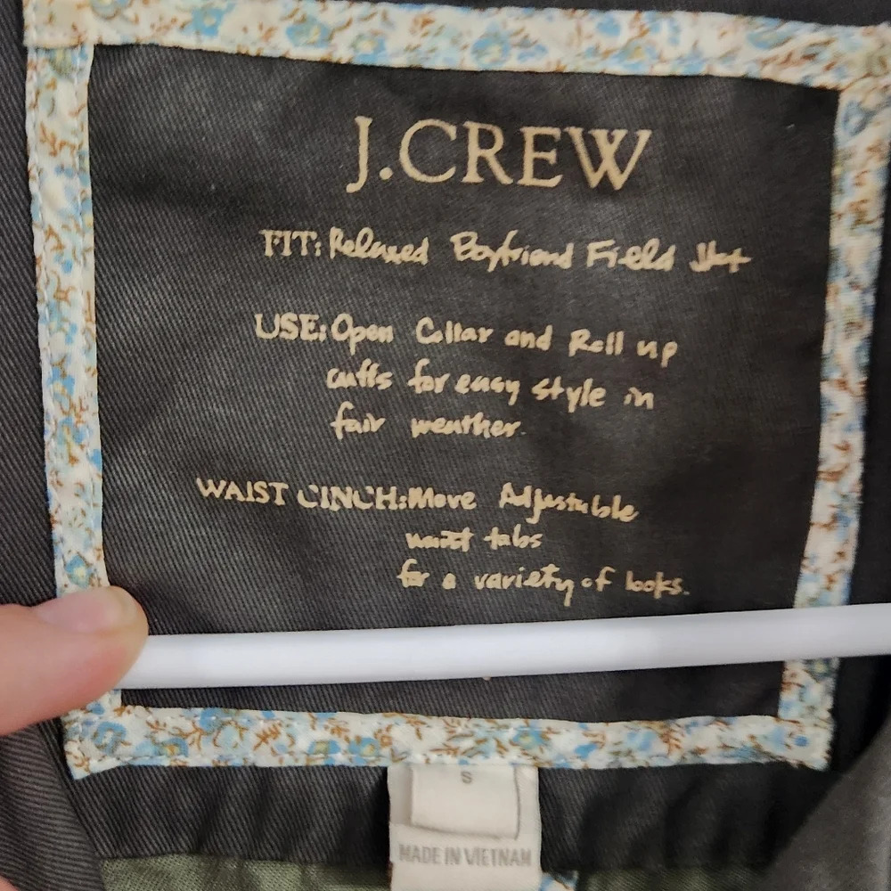 J. Crew relaxed boyfriend field jacket military utility grunge woman small - Picture 3 of 11